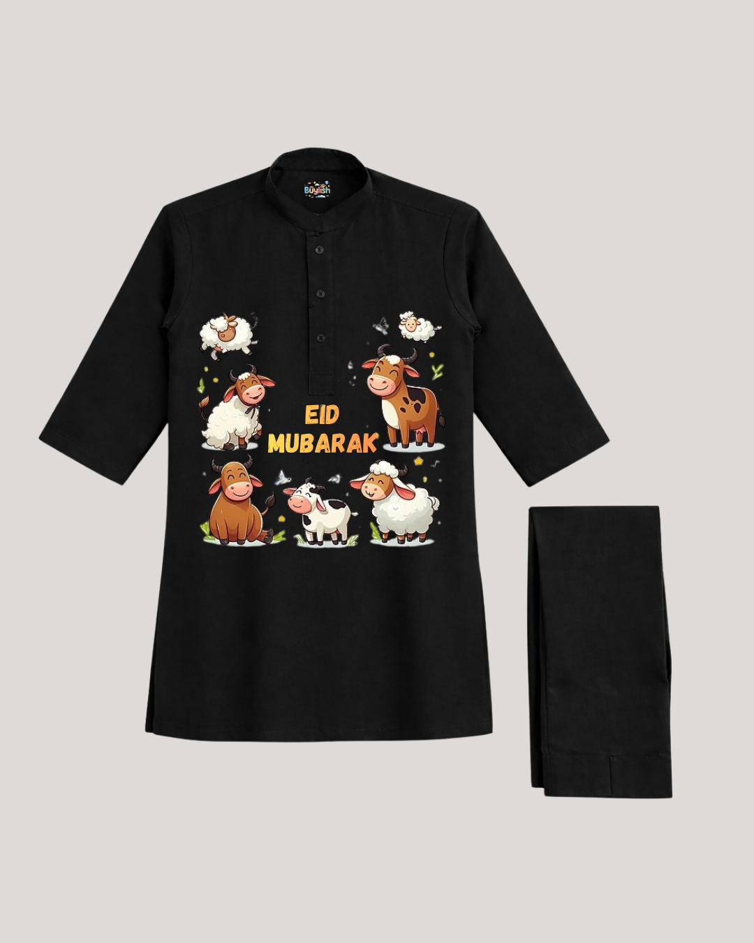BS - Kurta Shalwar - Animal Love - Black