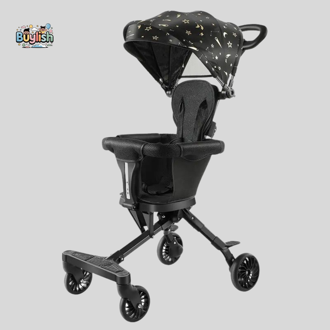 Smart Stroller - Stars & Moon - Black