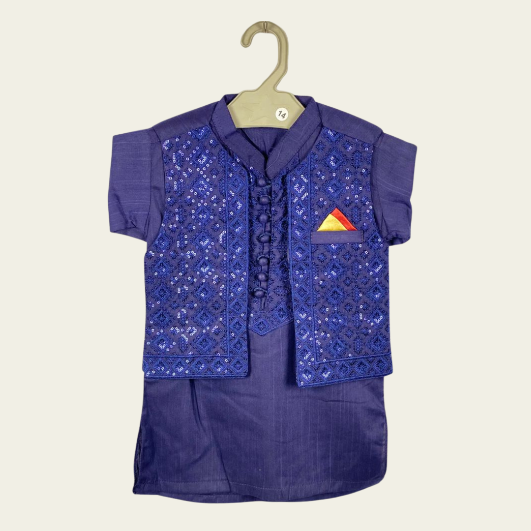 BS - Kurta Shalwar & Waist Coat - 3 Pieces