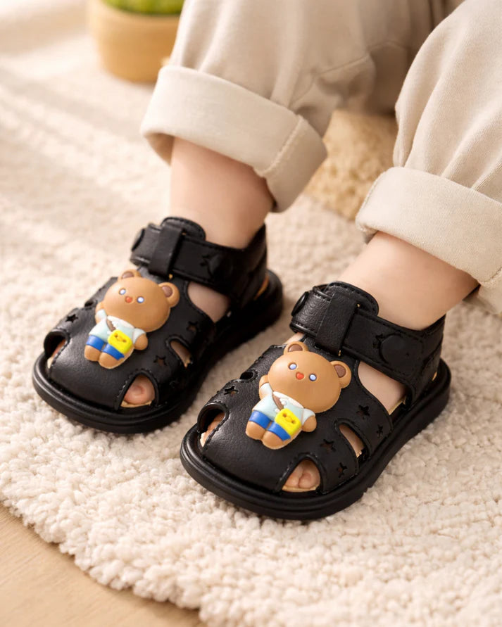 BS - Kurta Shalwar & Sandals - Bear - Black