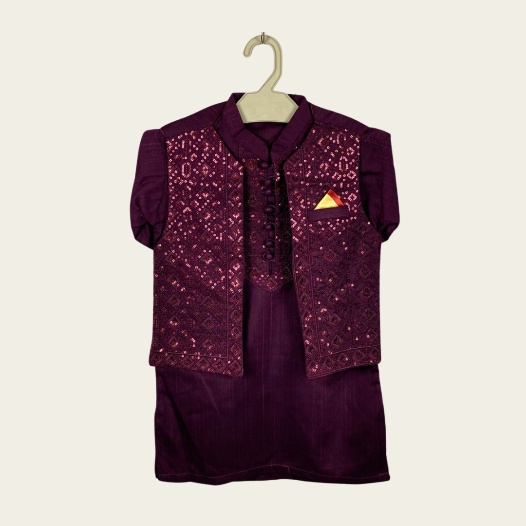 BS - Kurta Shalwar & Waist Coat - 3 Pieces