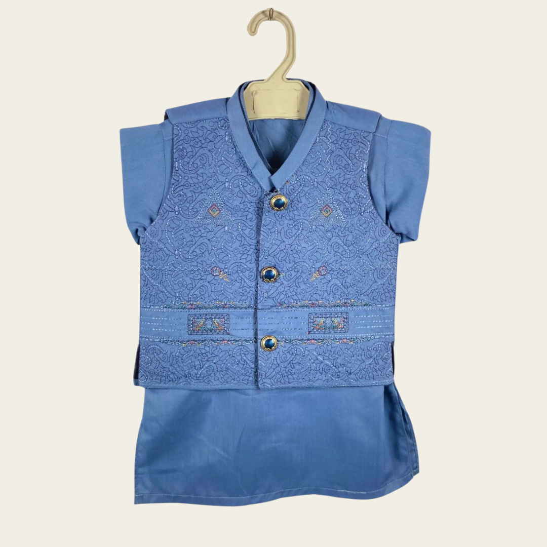 BS - Kurta Shalwar & Waist Coat - 3 Pieces