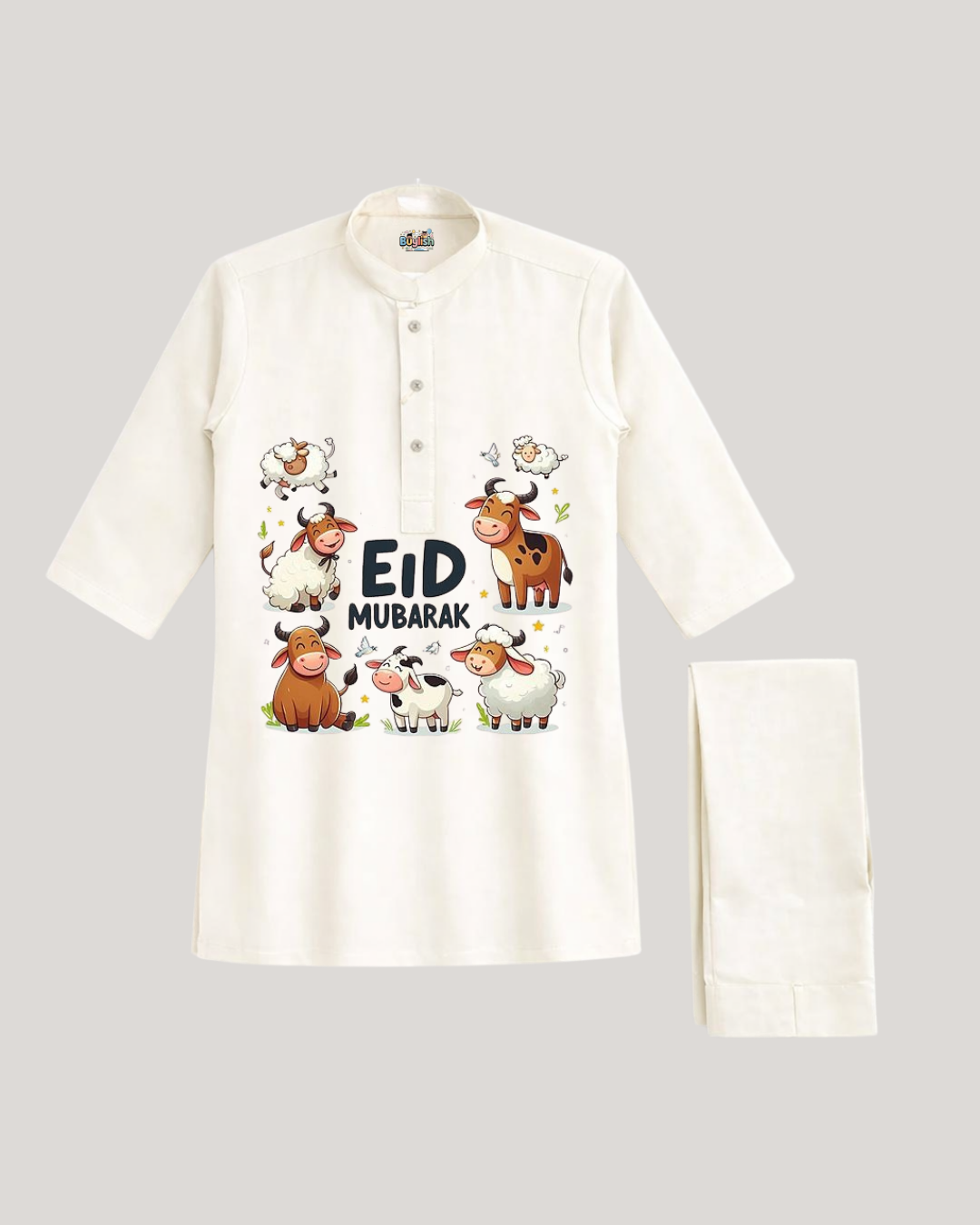 BS - Kurta Shalwar - Animal Love - White