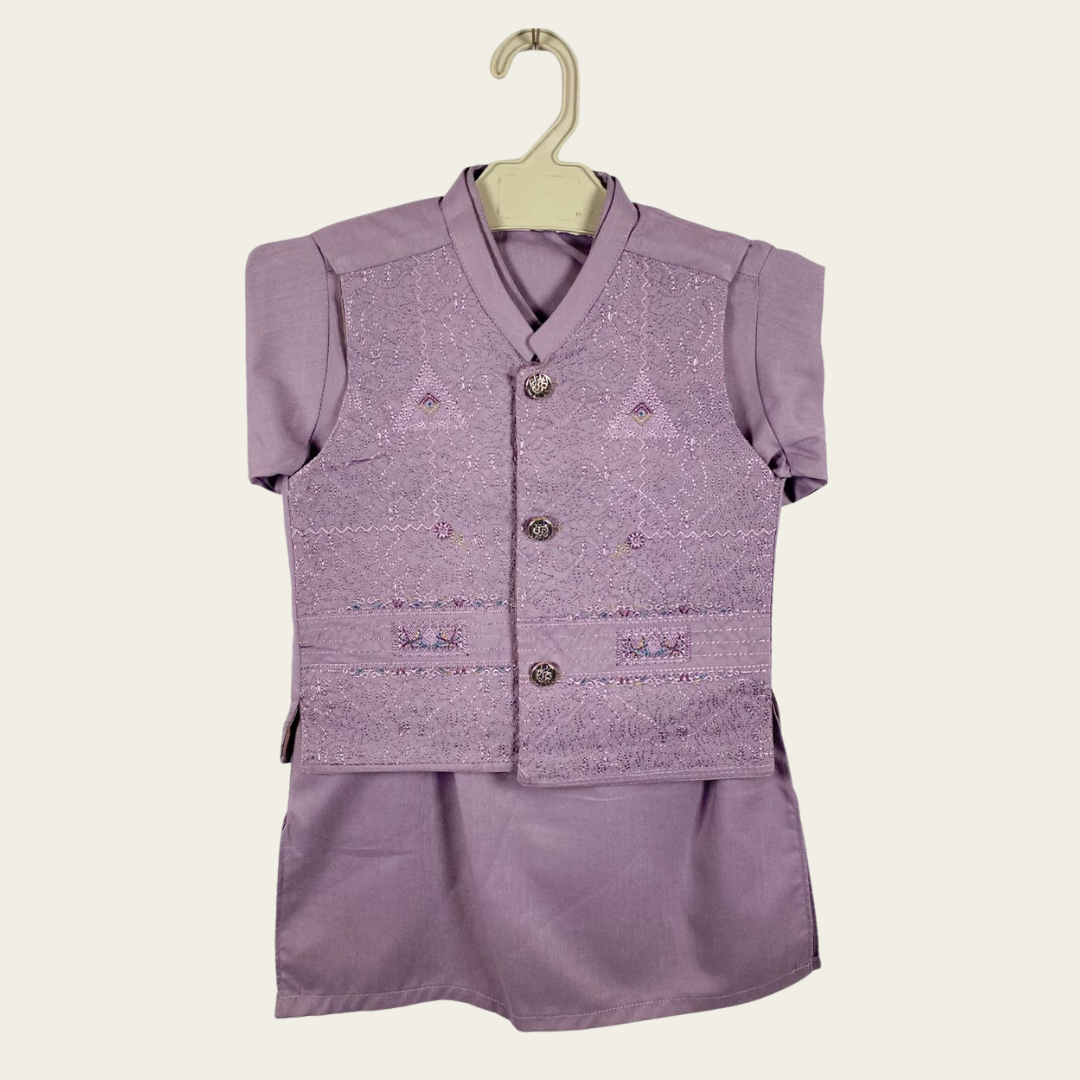 BS - Kurta Shalwar & Waist Coat - 3 Pieces