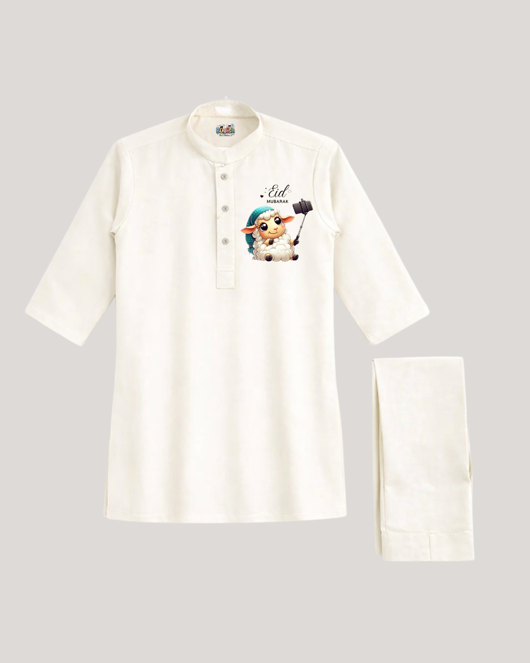 BS - Kurta Shalwar - Selfie Sheep - White