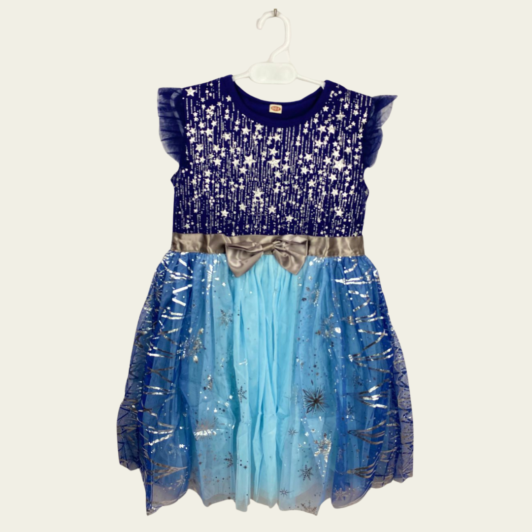 BS Imported - Stars Frock - Blue