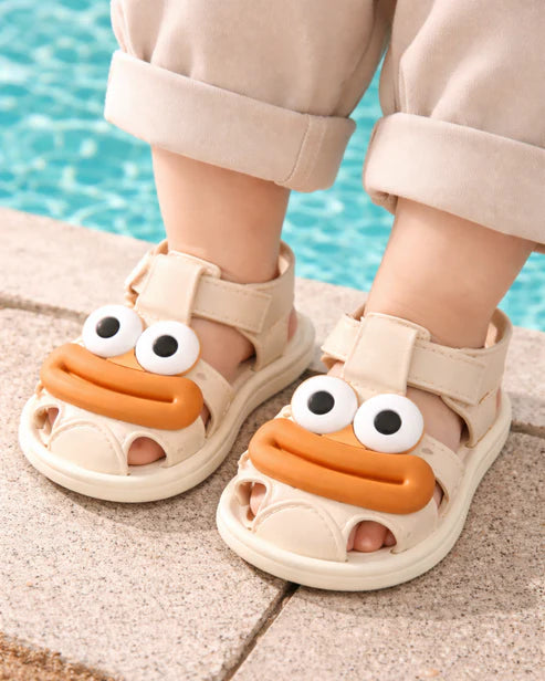 BS - Kurta Shalwar & Sandals - Frog - Black & Skin