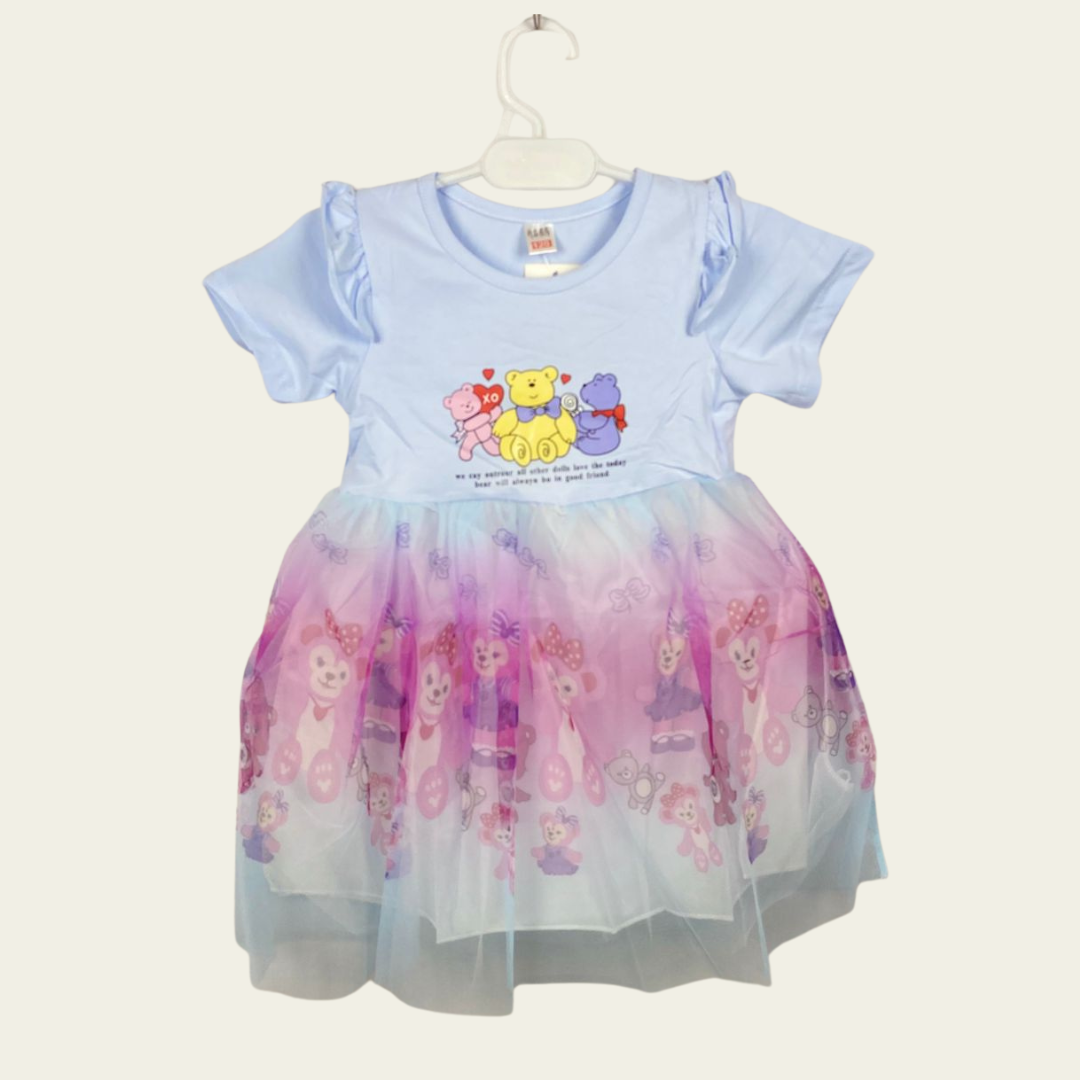 BS Imported - Bears Frock - Blue