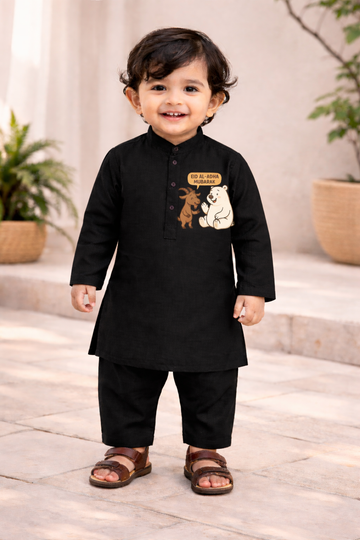 BS - Kurta Shalwar - Goat & Bear - Black