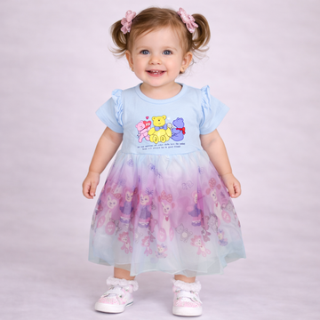 BS Imported - Bears Frock - Blue