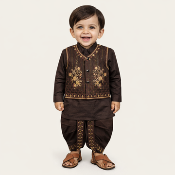 BS - Dhoti Kurta with Waistcoat – 3 Piece Set
