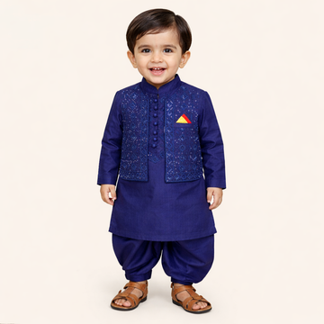 BS - Kurta Shalwar & Waist Coat - 3 Pieces