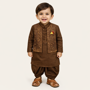 BS - Kurta Shalwar & Waist Coat - 3 Pieces