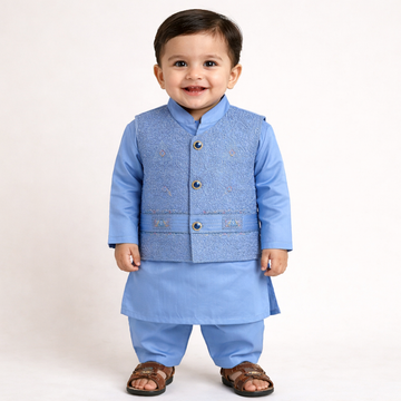 BS - Kurta Shalwar & Waist Coat - 3 Pieces